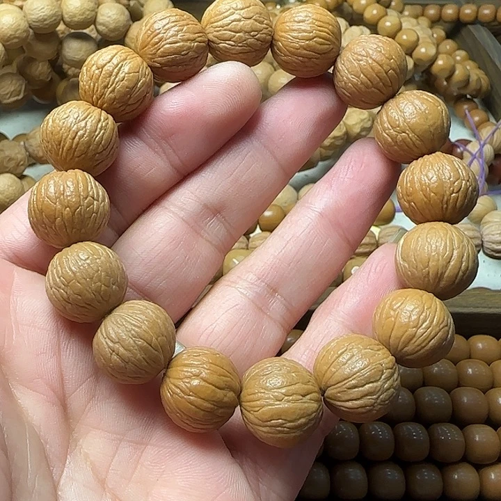 手串猴头核桃全品原皮大凤羽尺寸16mm