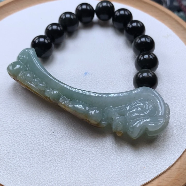 翡翠颈饰未镶嵌保真天然a货翡翠