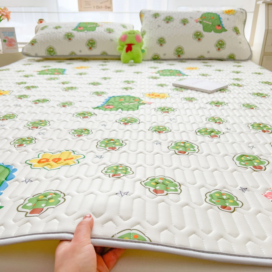 夏季卡通乳胶凉席2025新款可机洗冰丝席学生宿舍单人床夏天软席子