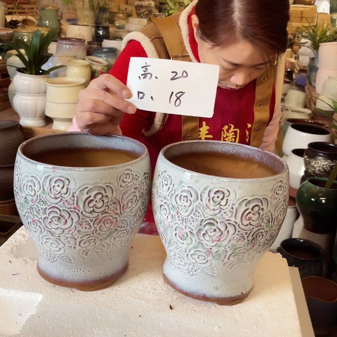 紫砂花盆高度20口径18