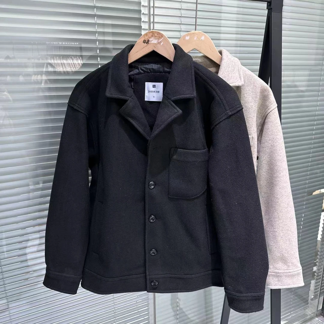 灌 男款呢子短款外套 DM24B974