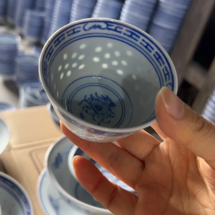 陶瓷玩玉，兰花老二缸盅