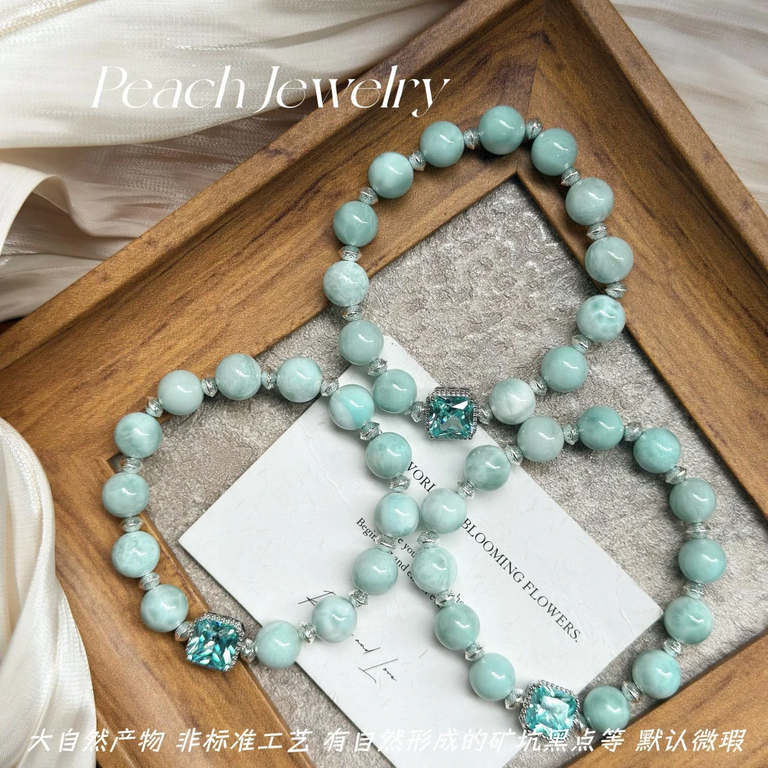 海纹石希望蓝手链 TJ457 多样性发一颜色微差