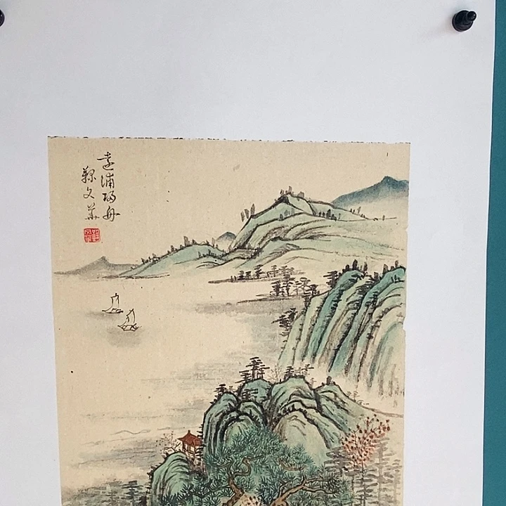 国画手绘山水作品