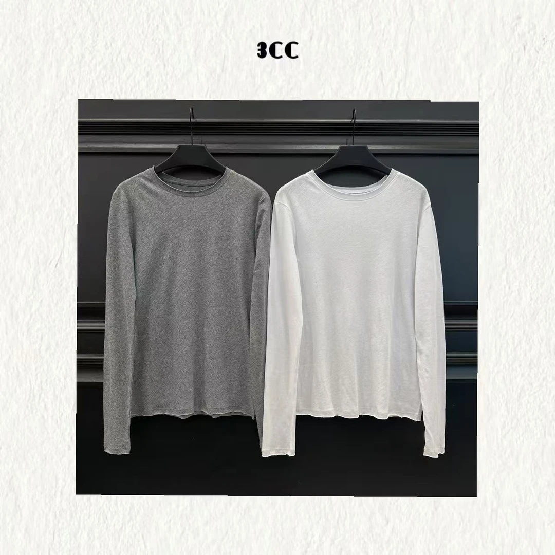 3CC【经典一直穿T恤】韩国进口纯棉长袖T新款纯色软糯亲肤打底89280