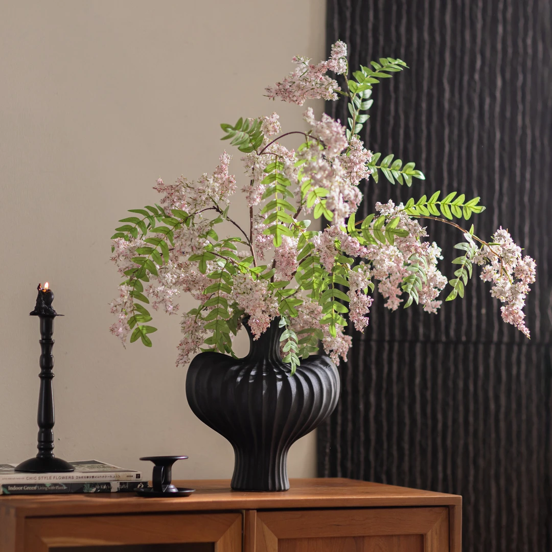 【七呀】仿真花高级感逼真槐蕊花假花高档仿生花摆设客厅干花餐桌