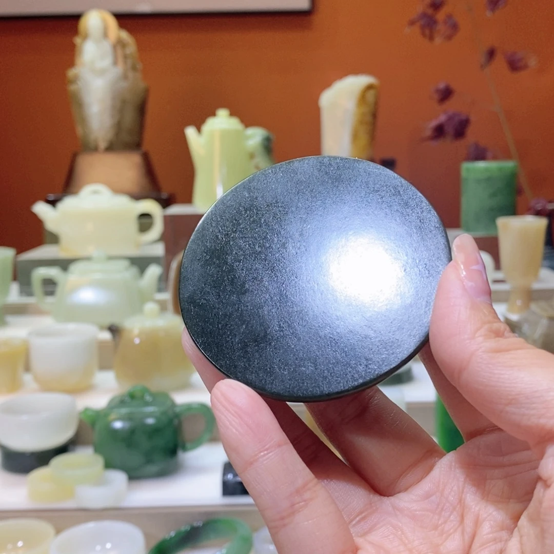 未镶嵌和田玉摆件和田玉青玉茶杯垫