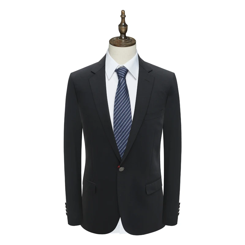 AB914邦纳男式春秋西服 一粒扣双开衩商务休闲西装 黑色28981