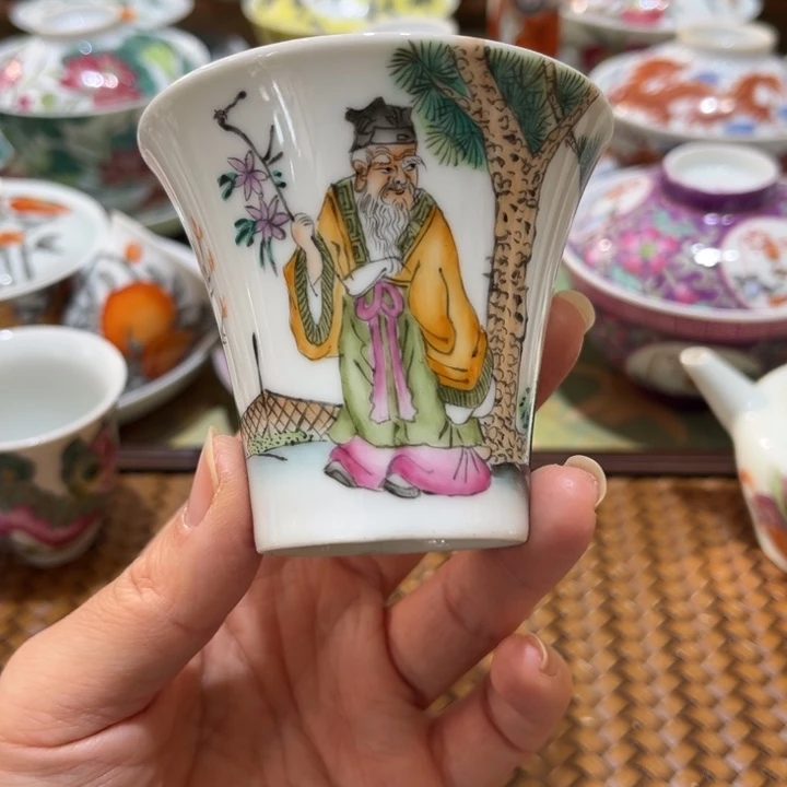 手绘茶杯盖碗陶瓷