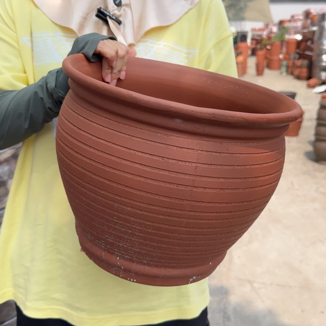 紫砂花盆口32高26宜兴紫砂