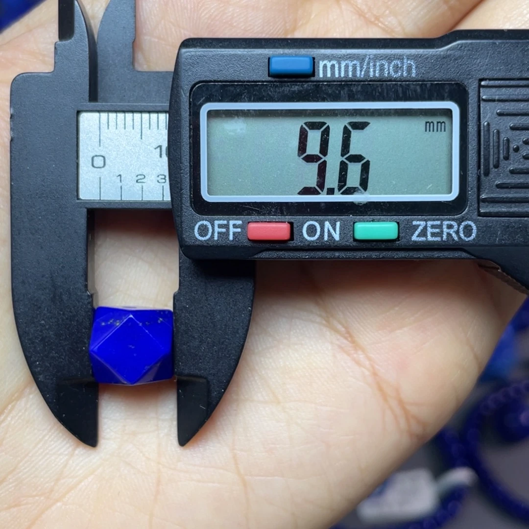 青金石未镶嵌9mm唐八棱配饰