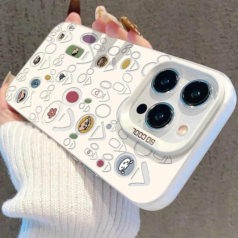 哈哈哈小新适用16promax手机壳镂空ins风可爱卡通保护套15pro防摔