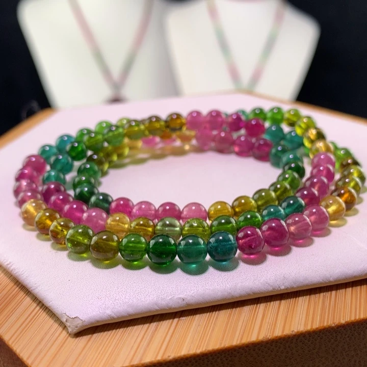 双色碧玺手链未镶嵌