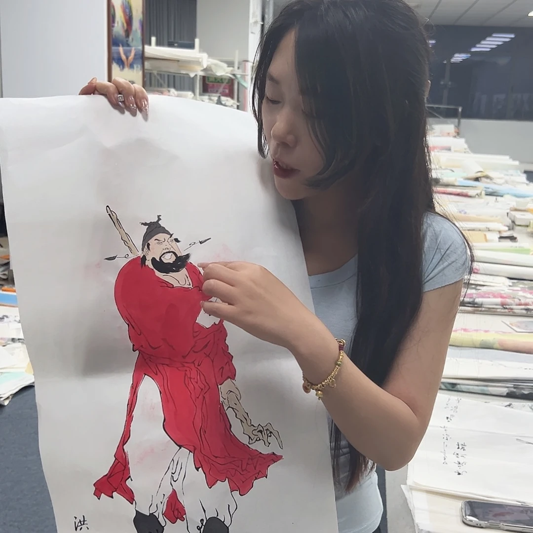 国画国画作品纯手工绘制