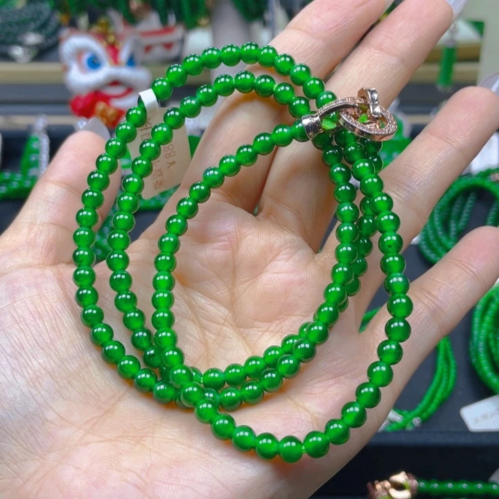 翡翠未镶嵌颈饰项链5