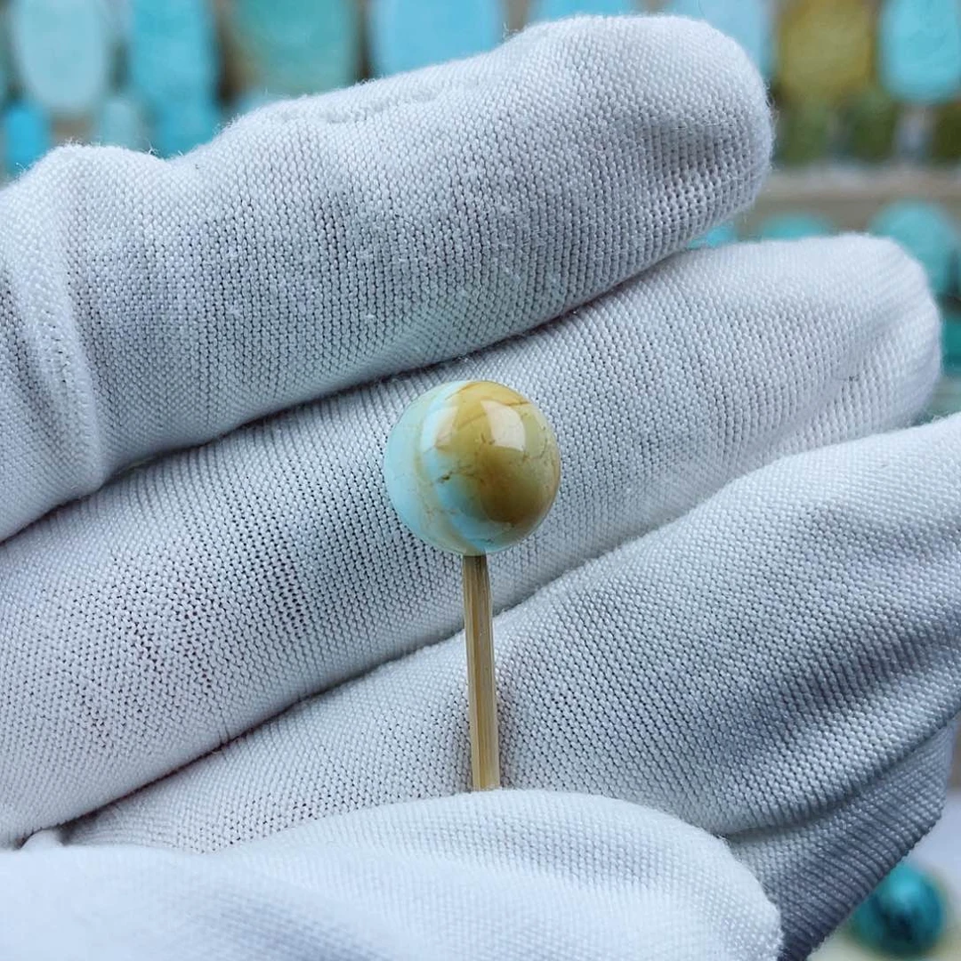 未镶嵌绿松石珠宝奇石10mm