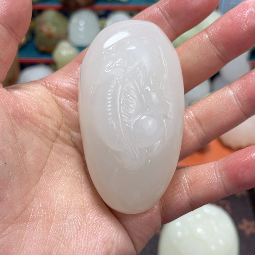 (***)石材石材方解石手把件不退换