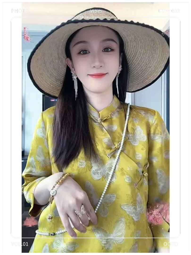 高级感气质重工盘扣中长款衬衫欧洲站2025夏季新款别致百搭衬衣女