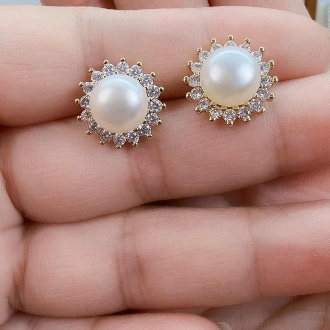 未镶嵌淡水珍珠耳饰