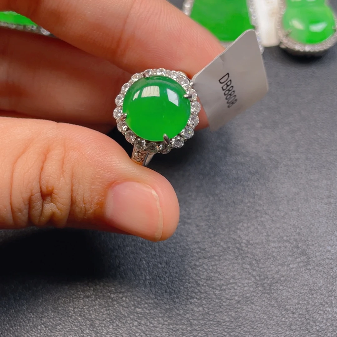 翡翠银S925镶嵌吊坠(不含链)