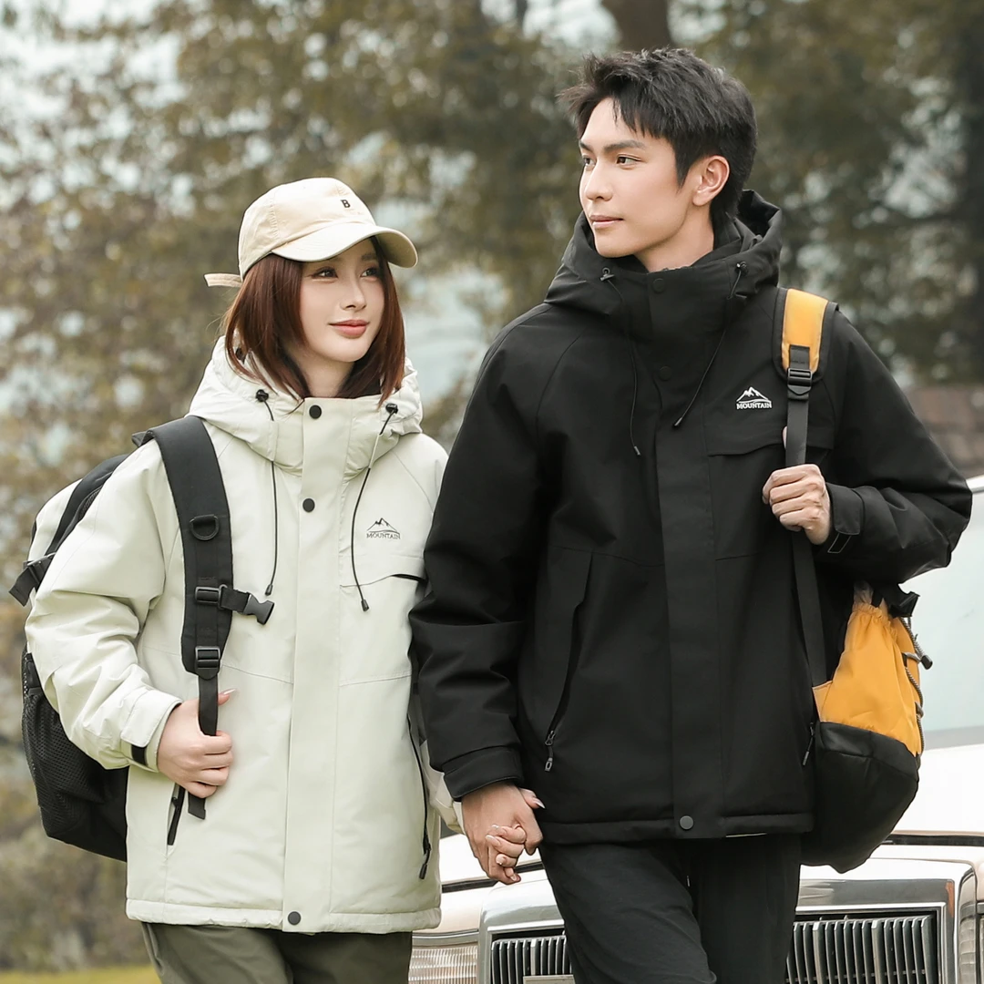 雅鹿90绒男女款冲锋羽绒服户外防风保暖2025冬保暖外套羽绒服