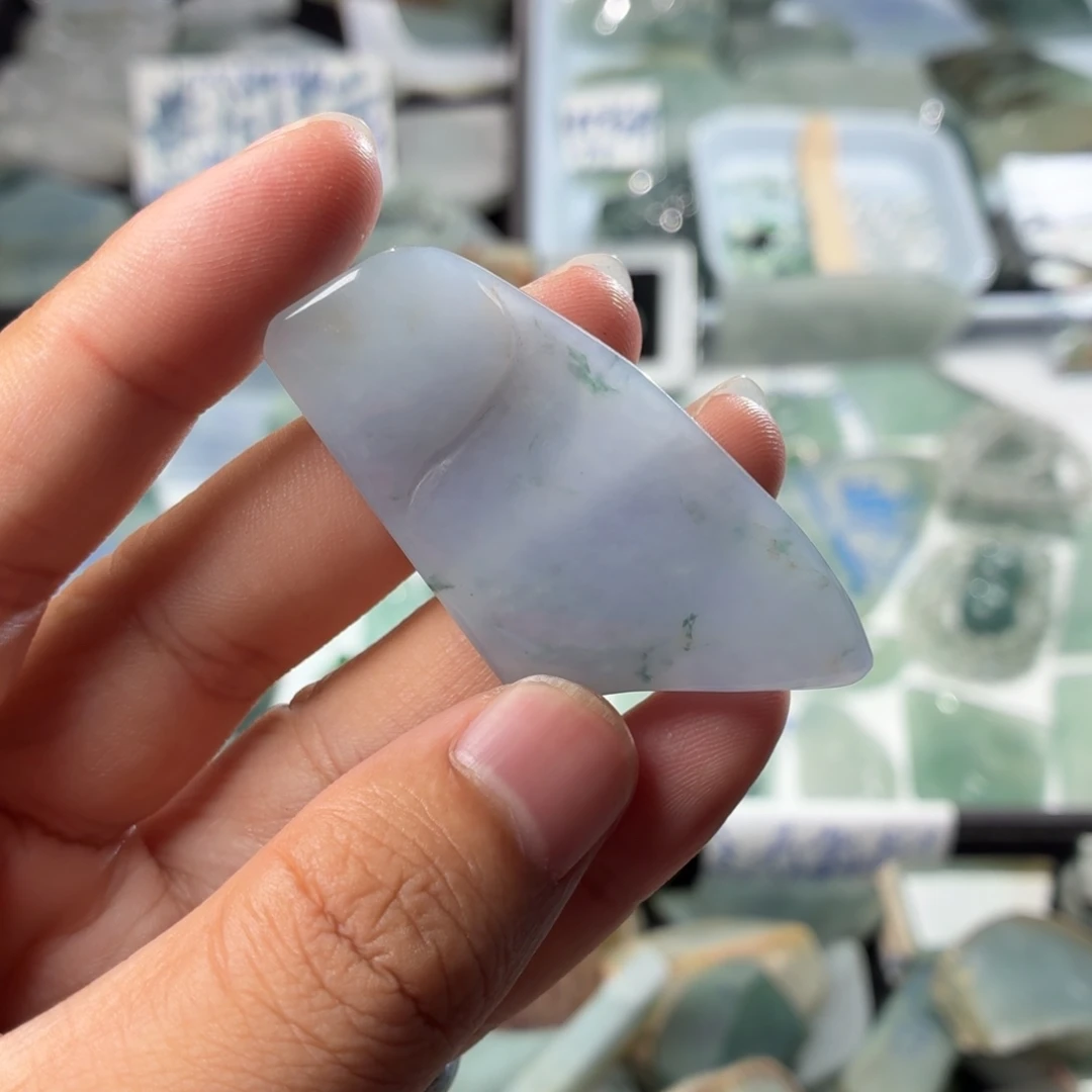 未镶嵌定制翡翠天然缅甸翡翠a货高糯化紫料飘花