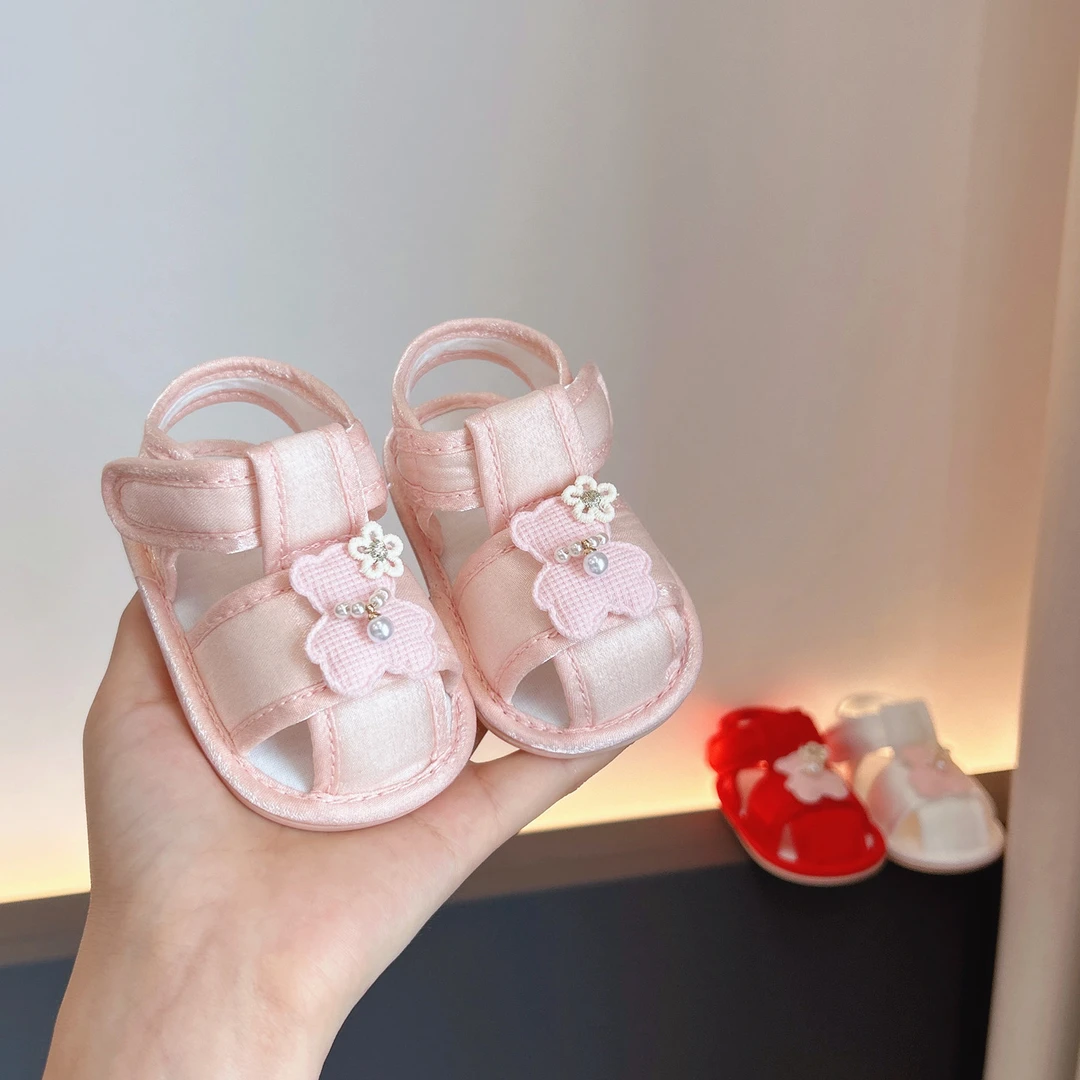 夏季3-6-12个月婴儿鞋一岁女宝宝小月龄可爱熊公主鞋软底学步凉鞋