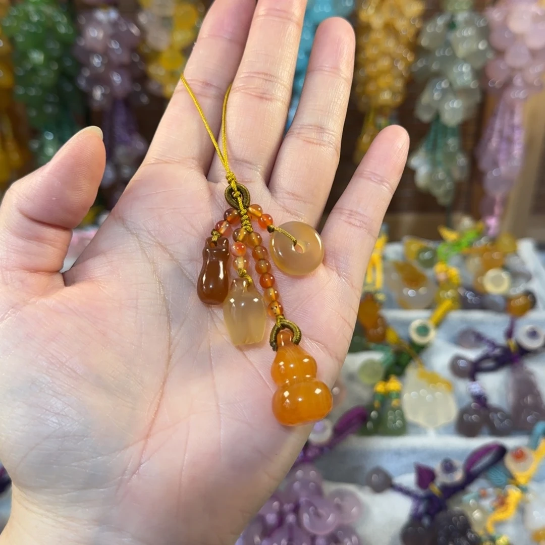 玛瑙/玉髓未镶嵌手机挂件福利款通货料子不挑