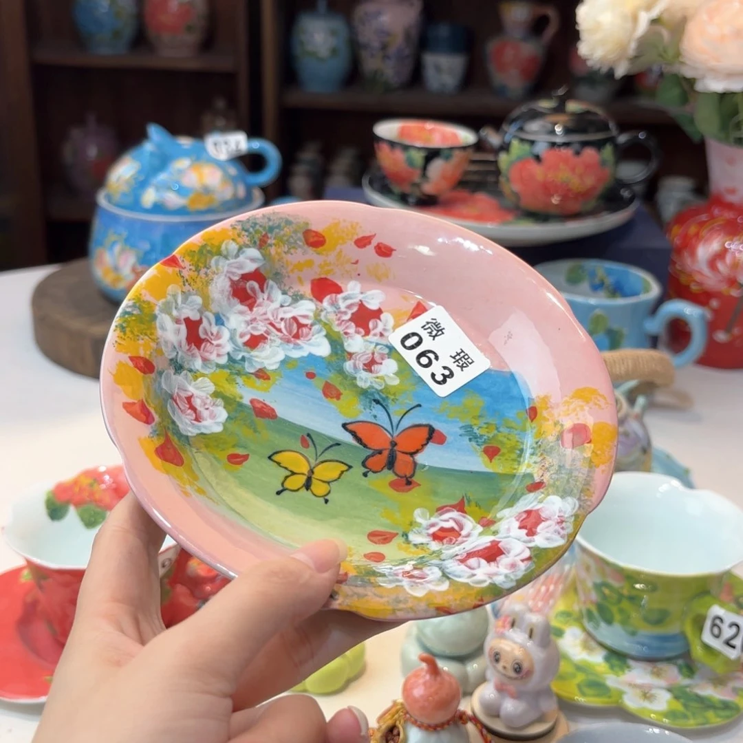 浪**?景德镇手绘高温釉下彩陶瓷茶具
