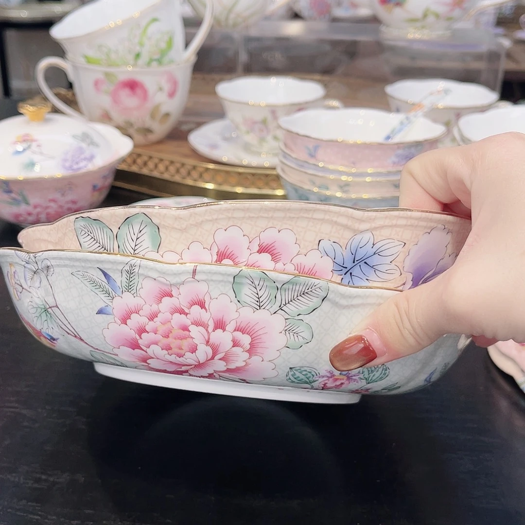 骨瓷22厘米汤盘各2个