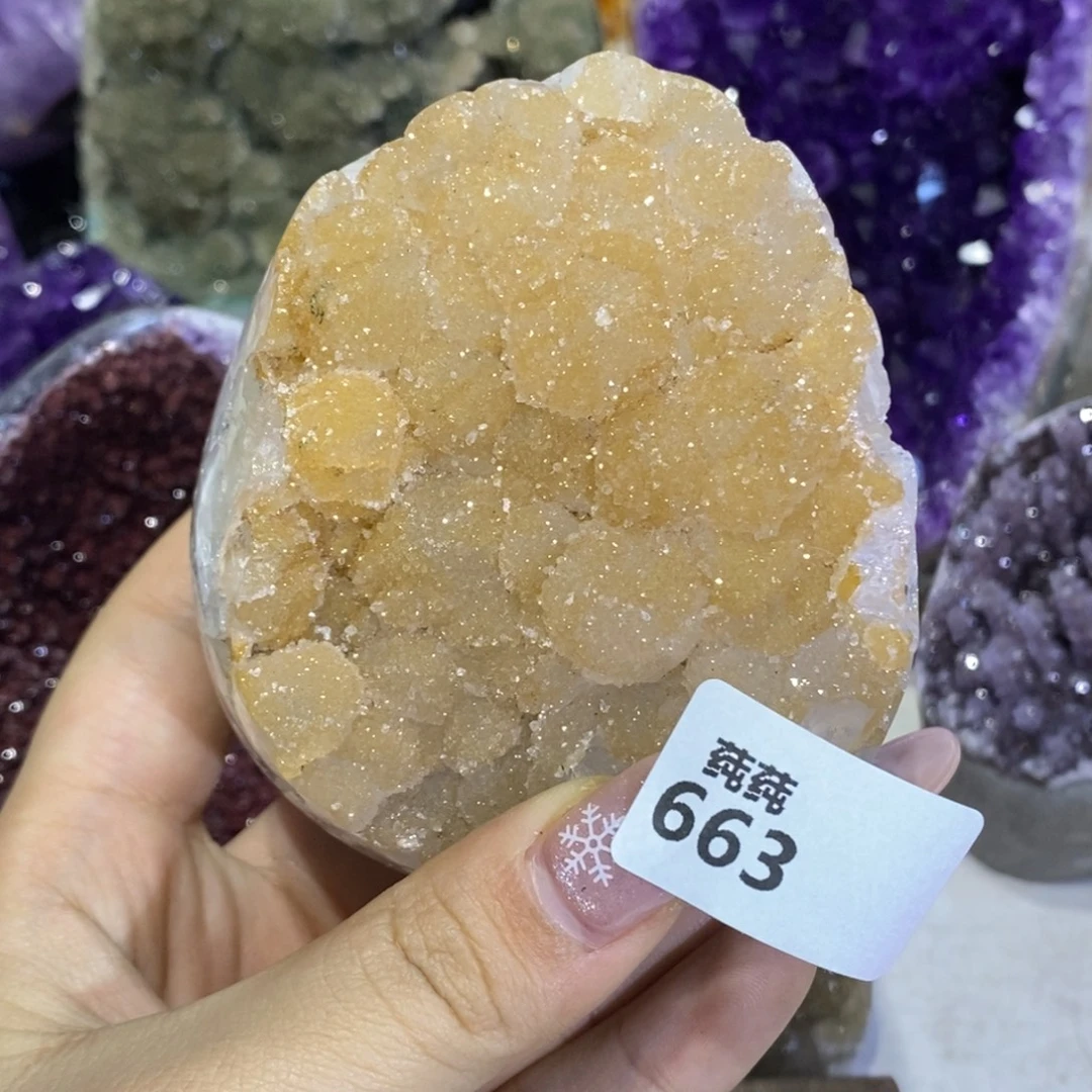 未镶嵌大型摆件（非配饰）紫晶橙色