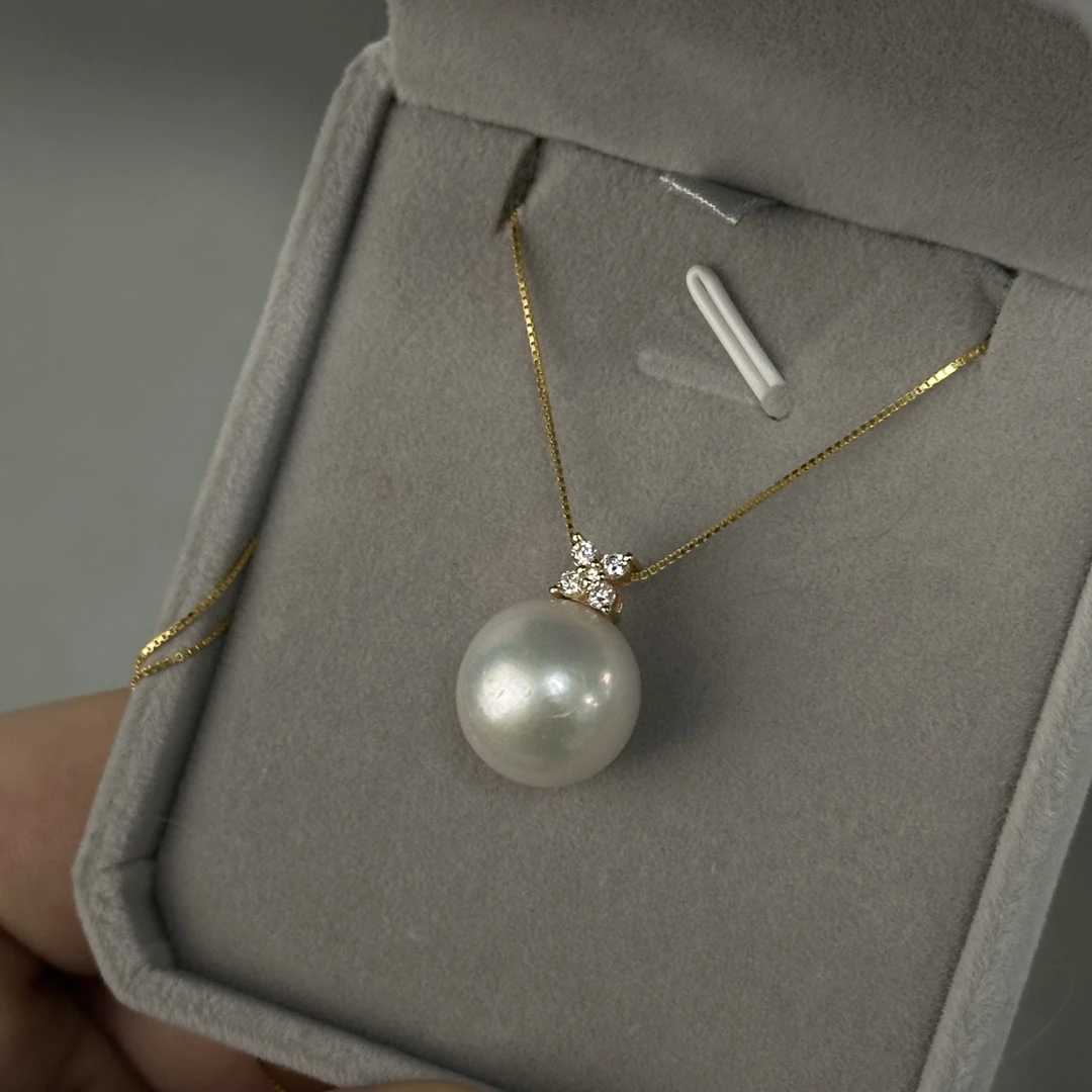 【喜姐甄选】四叶草大龙珠 天然淡水爱迪生珍珠吊坠设计款 赠链！！！