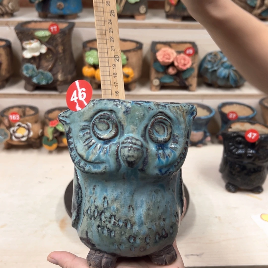 紫砂花盆46号内口10×8外高16
