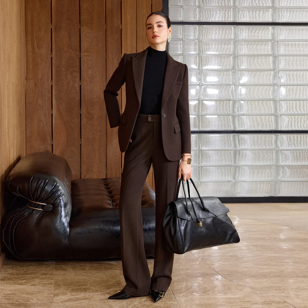 2025新款秋冬气质西服套装裙女百搭修身干练小西装时尚高级英伦风