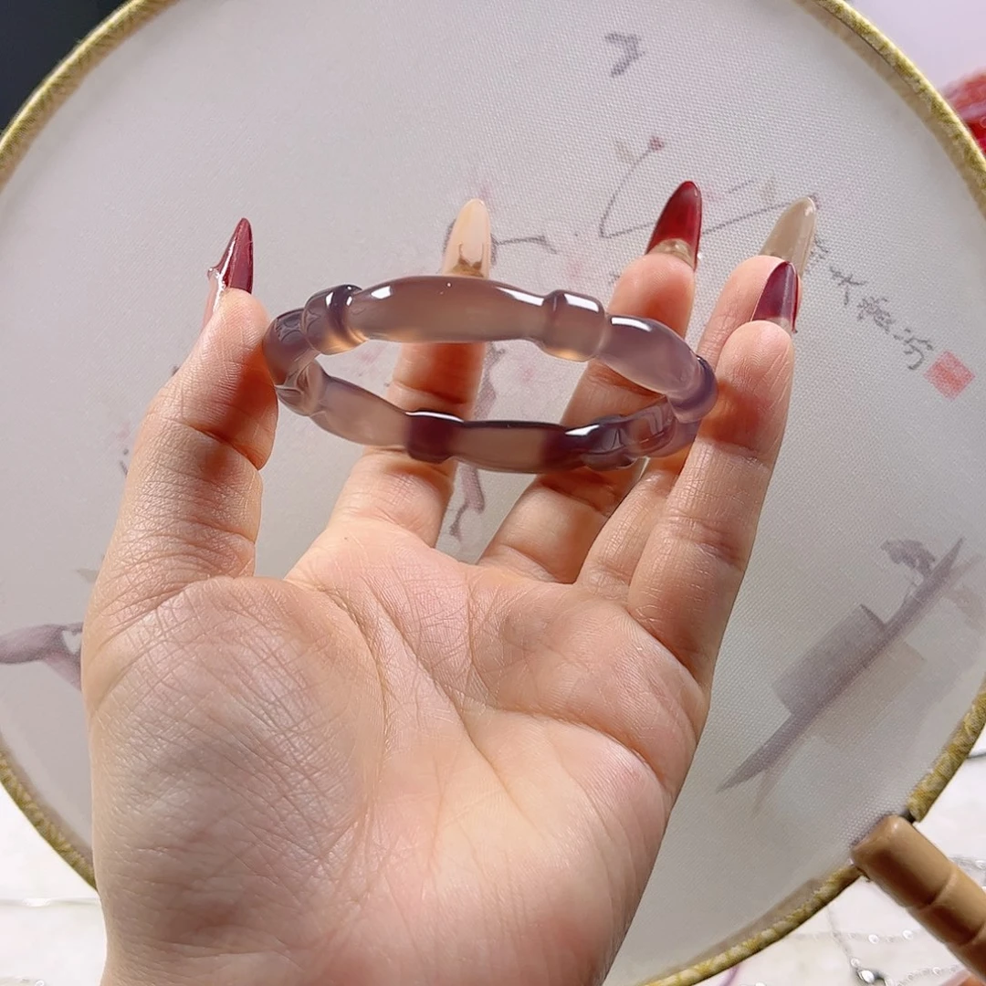 玛瑙/玉髓手镯未镶嵌粥****粥