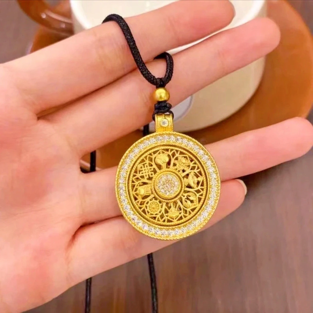 合金吊坠 时来运转八宝罗盘