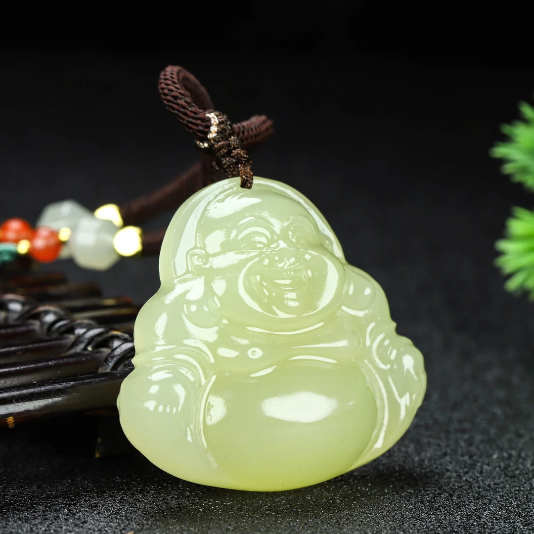 【40+mm双面大佛公】料子干净细腻带绳子礼盒收藏品