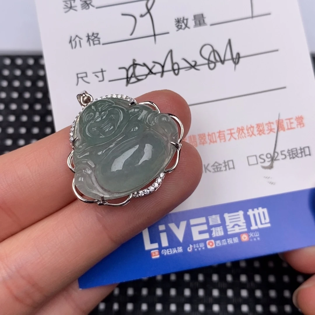 翡翠银S925镶嵌颈饰