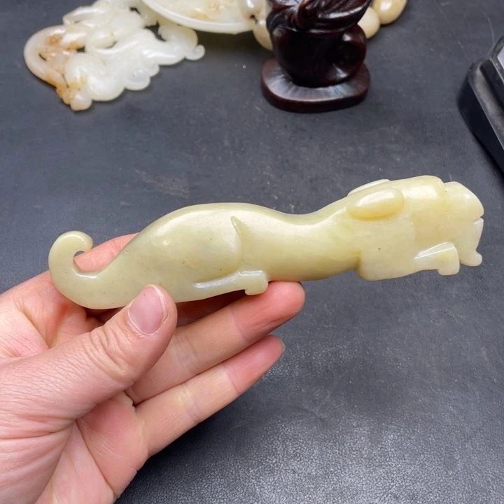 把件白玉菩提摆件