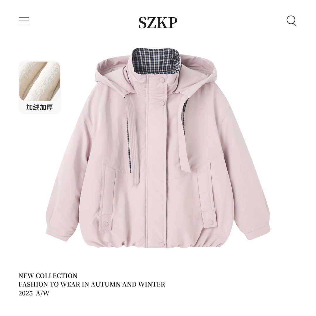 SZKP冬季新款女童装保暖上衣中大童休闲儿童加厚外套BGYD557243