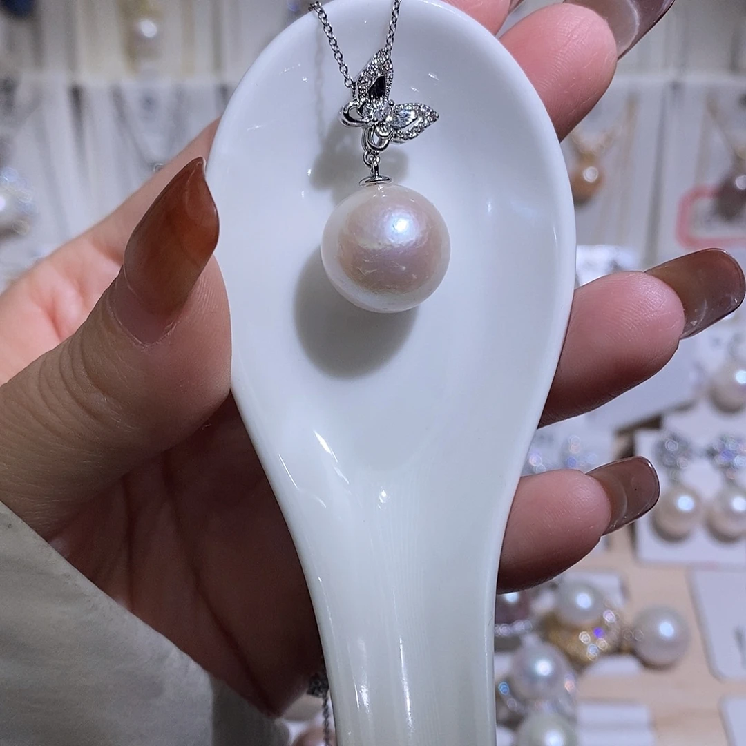 未镶嵌淡水珍珠吊坠(赠链)w14.7有瑕疵