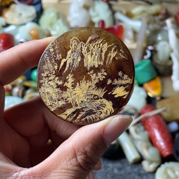 和田玉未镶嵌吊坠(不含链)