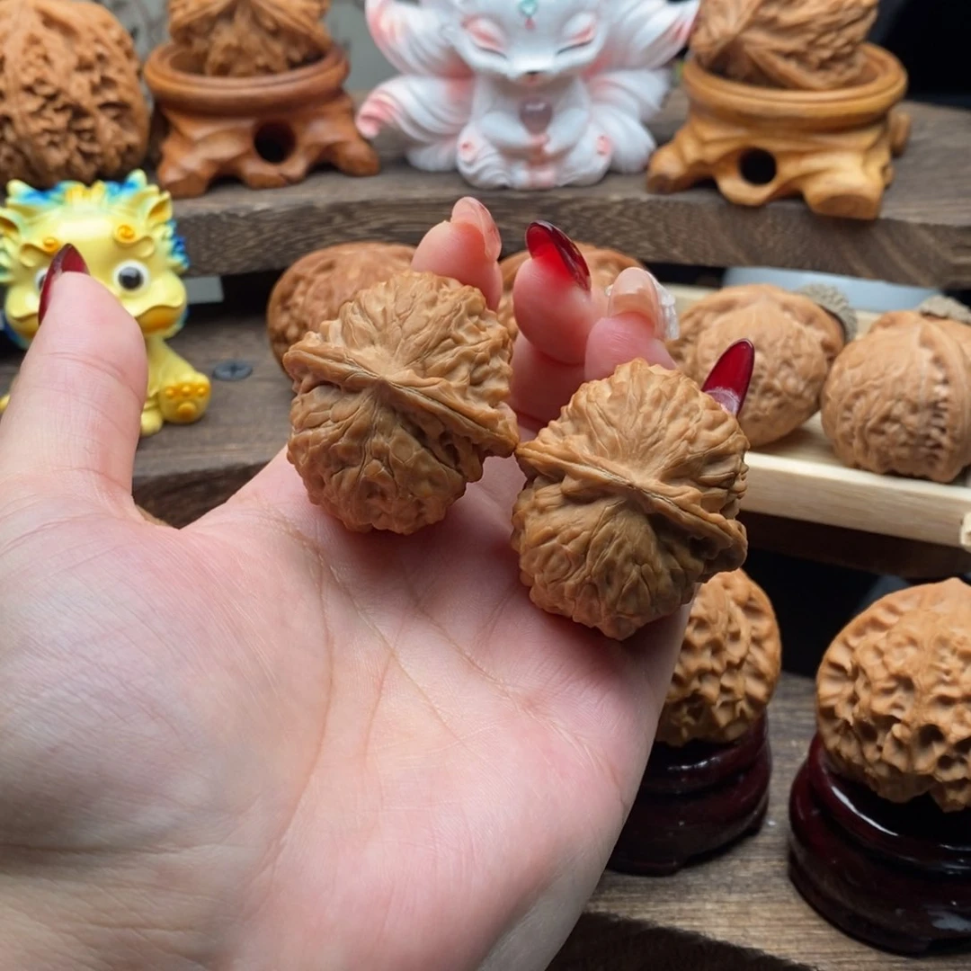 吊坠文玩核桃39全品黄松峪元宝