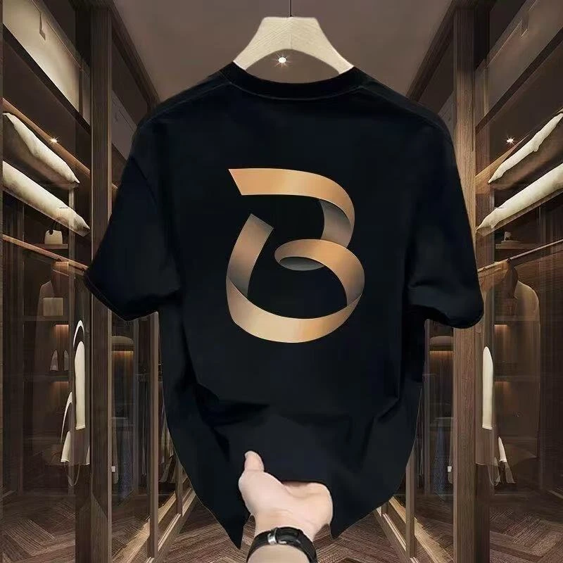 美式痞帅重磅纯棉短袖T恤青年男女款夏季印花潮牌街头圆领上衣ins