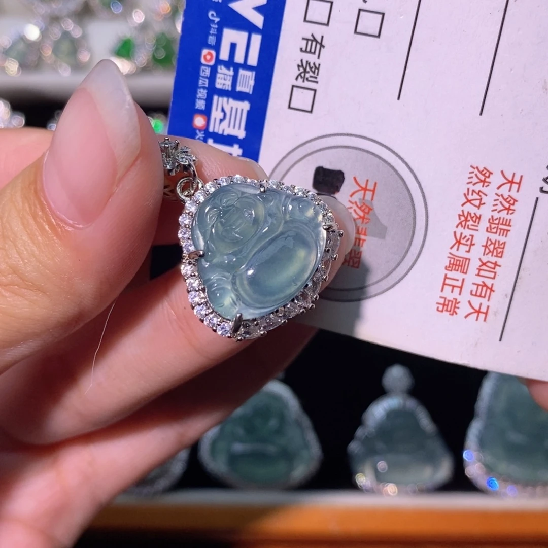 翡翠未镶嵌颈饰天然