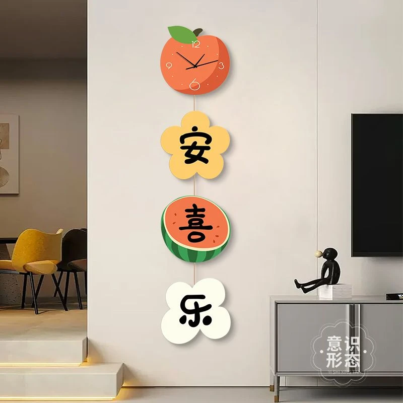 客厅创意挂画平安喜乐餐厅装饰画新款玄关现代简约电视寓意墙壁