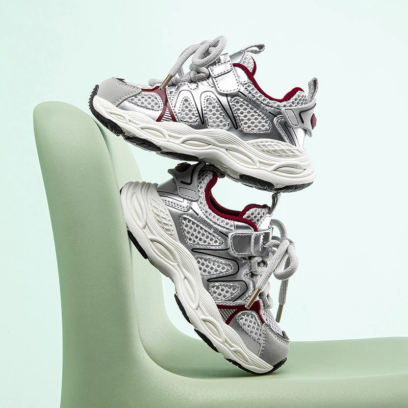 哈比熊童鞋春季百搭轻便男童鞋网面透气时尚高街女童老爹鞋男童鞋