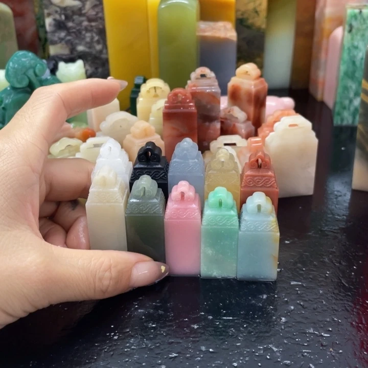 浮***闲青田石混合各种石