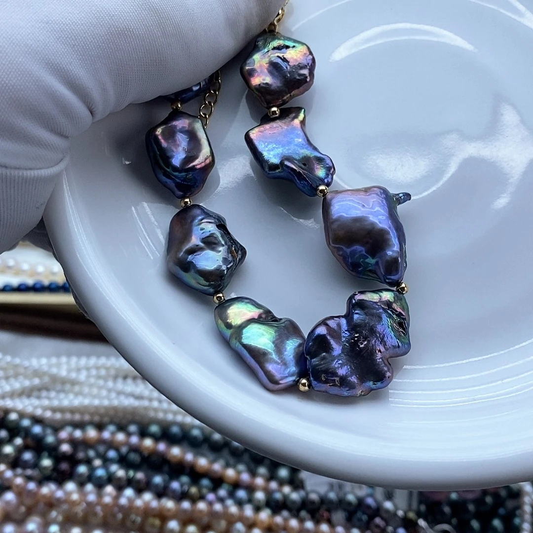 海水珍珠颈饰银S925镶嵌