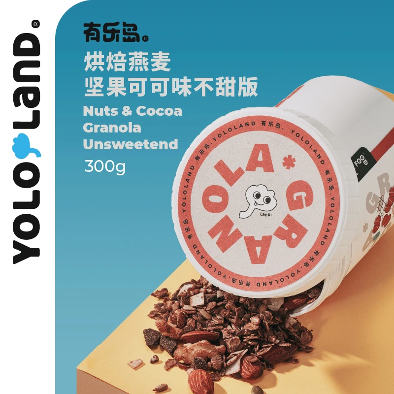 有乐岛/烘焙燕麦片 可可味不甜版 即食谷物营养酸奶碗